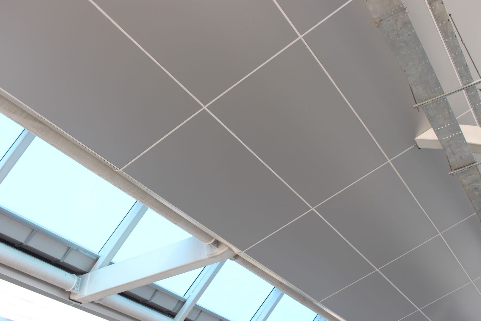 Ceiling works at station S06 on the elevated rail line